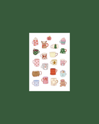 Planche stickers mugs de Noël A6 🎄
