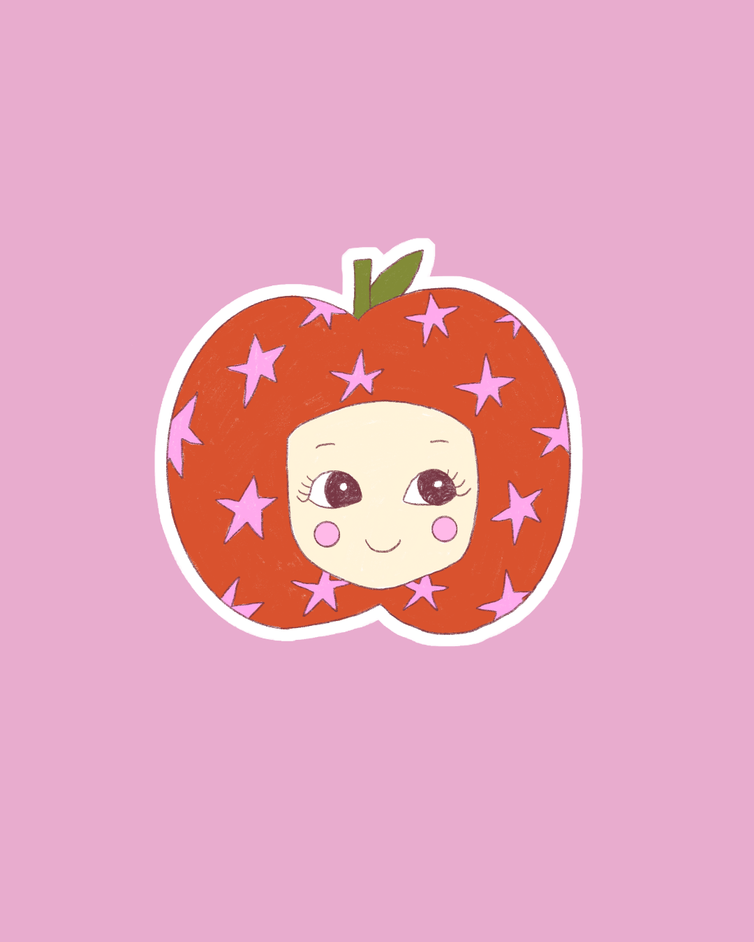 Sticker Baby Pomme brillant