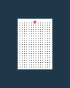 A5-Bogen mit Alphabet-Button-Aufklebern