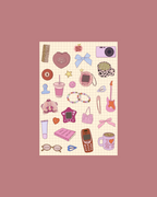 Planche stickers Nostalgie A5