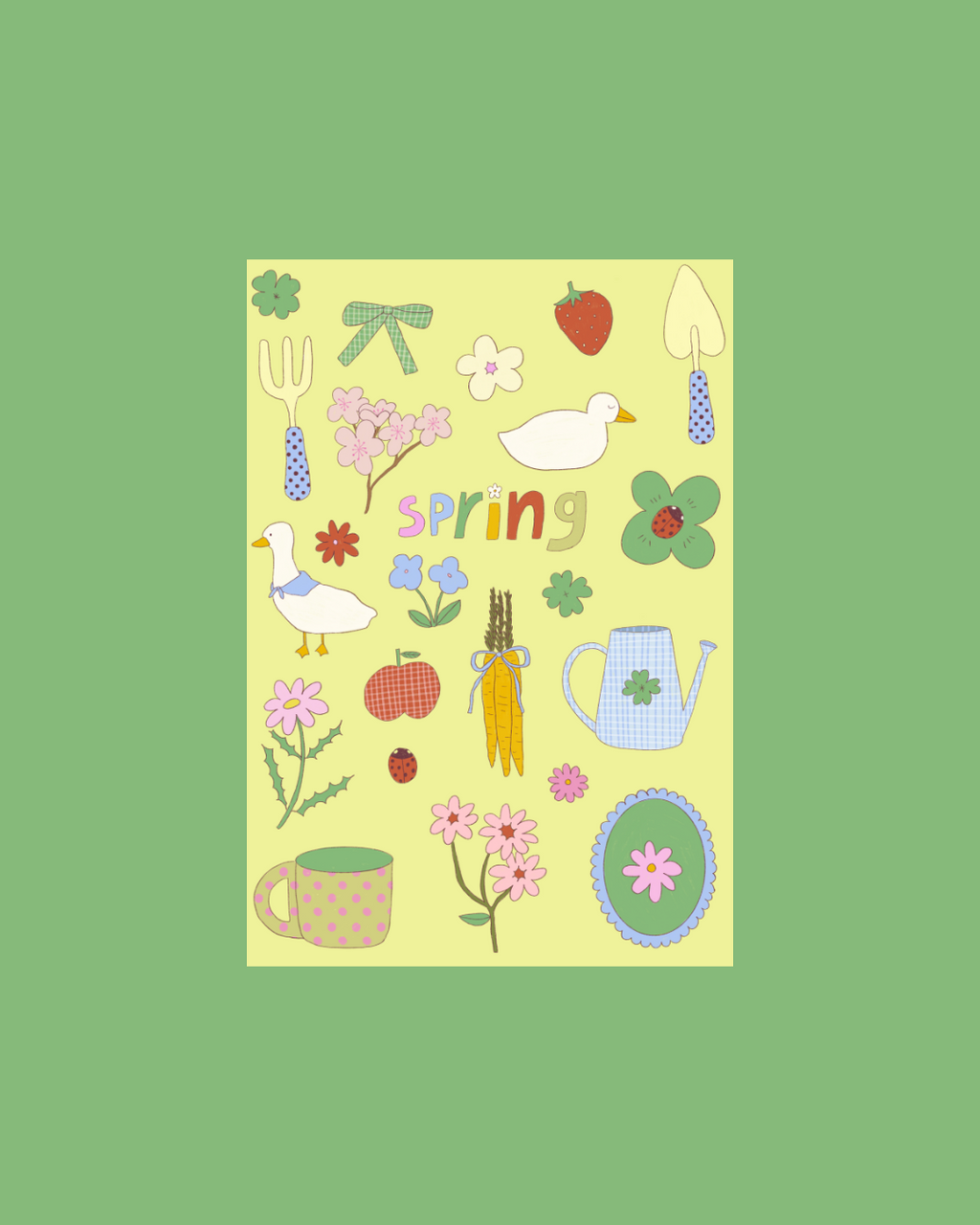 Planche stickers Jardin de printemps 🍓
