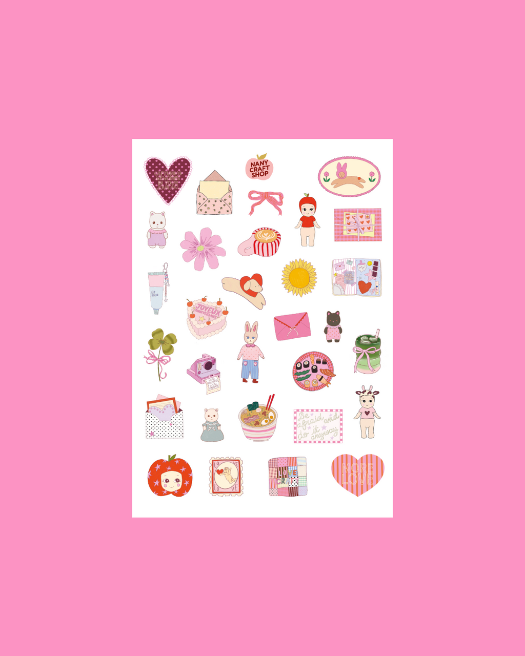 Planche de stickers mini favoris V2 A5