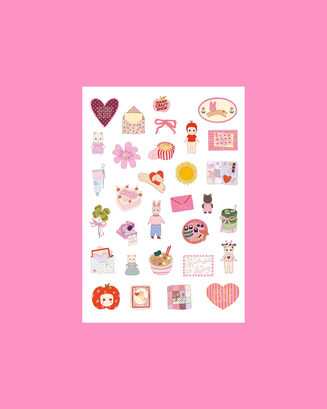 Planche de stickers mini favoris V2 A5