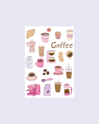 Planche stickers Café A5 ☕️