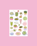 Planche stickers Matcha A5