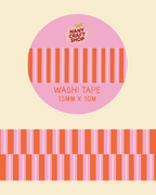 Washi Tape - Rayures Rose et Rouge