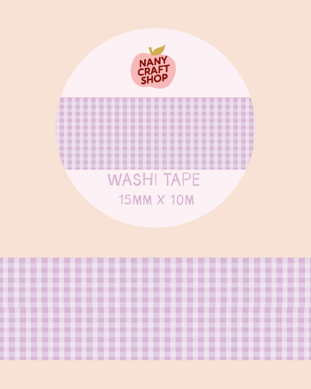 Washi Tape -vichy violet