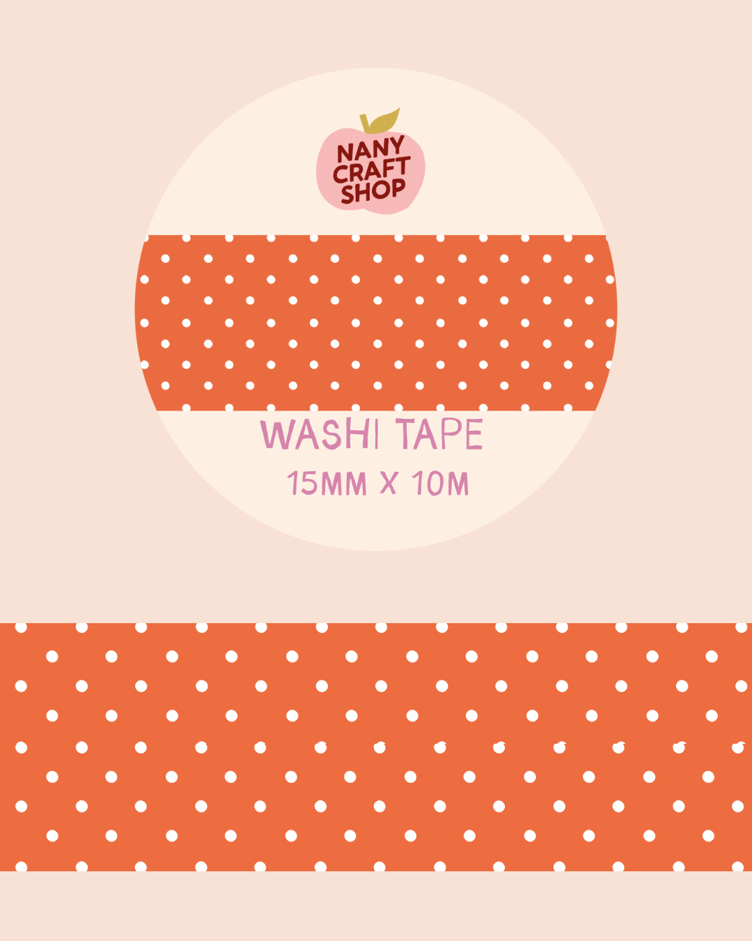 Washi Tape - polka dot rouge