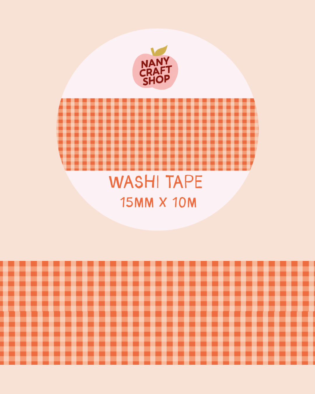 Washi Tape - vichy rouge