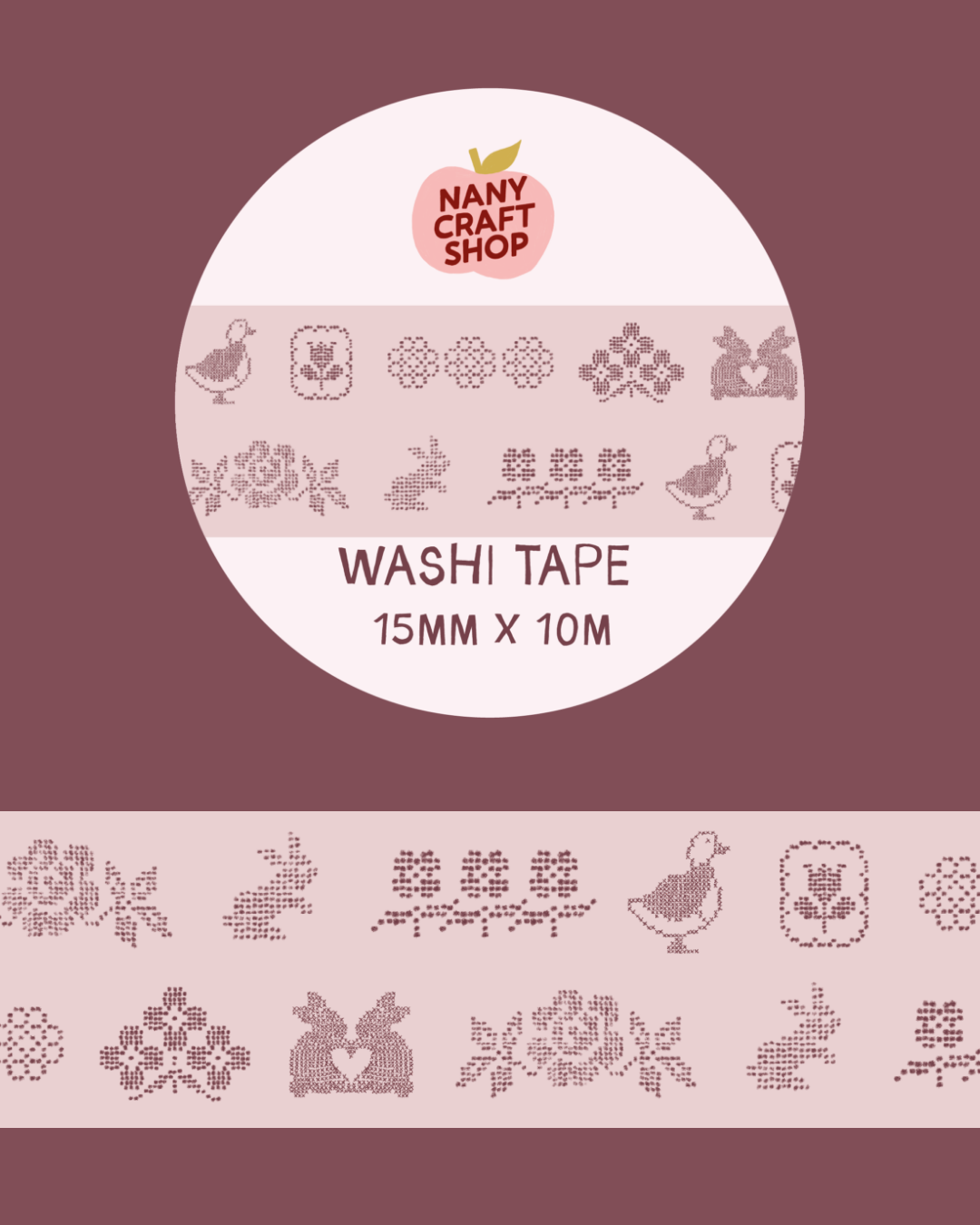 Washi Tape - broderie