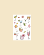 Planche stickers cocktails A6 🍸