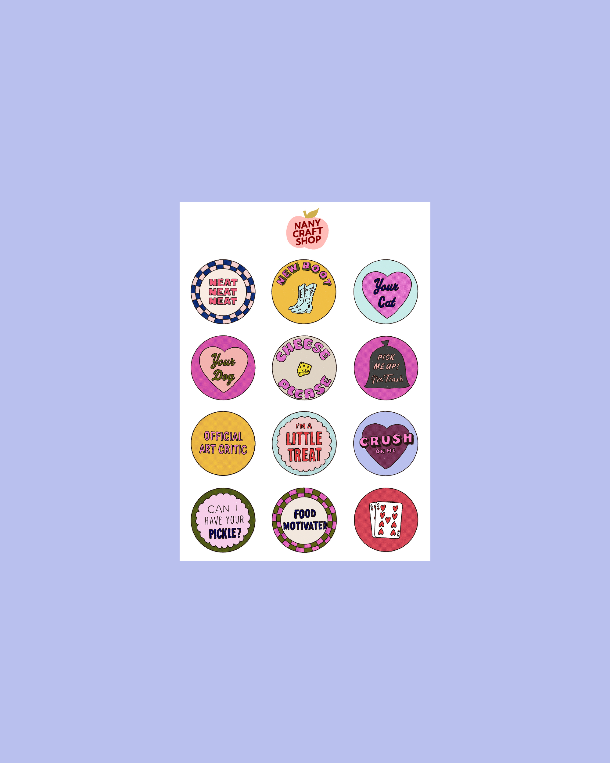 A6 label sticker sheet