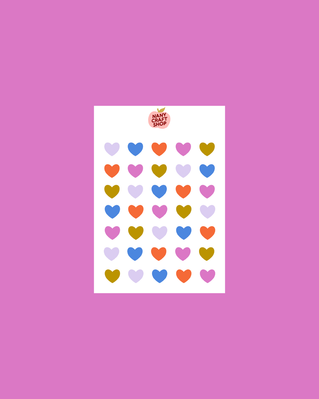 A6 Heart Sticker Sheet ❤️