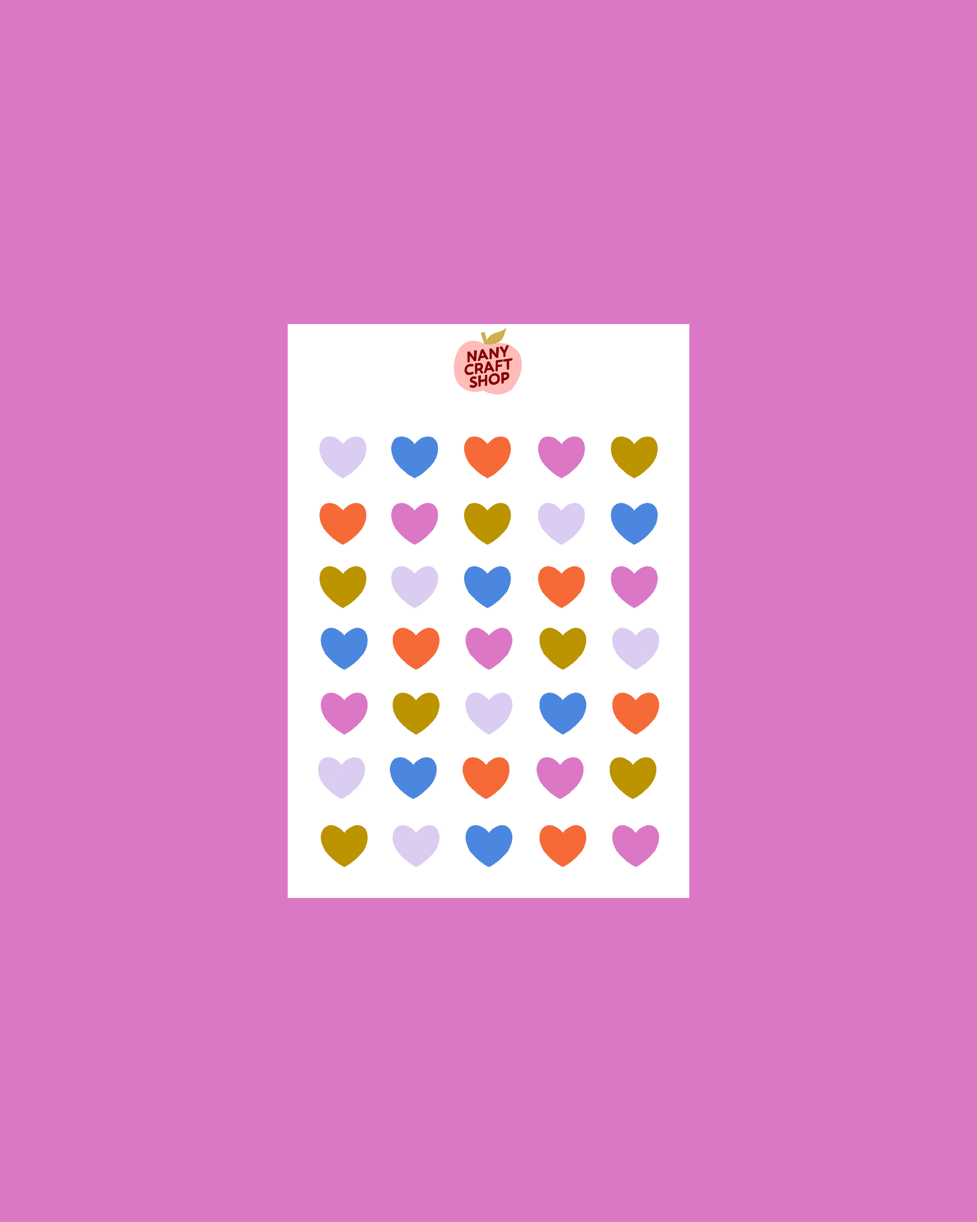 A6 Heart Sticker Sheet ❤️