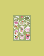 Matcha-Aufkleberbogen A6 🍵