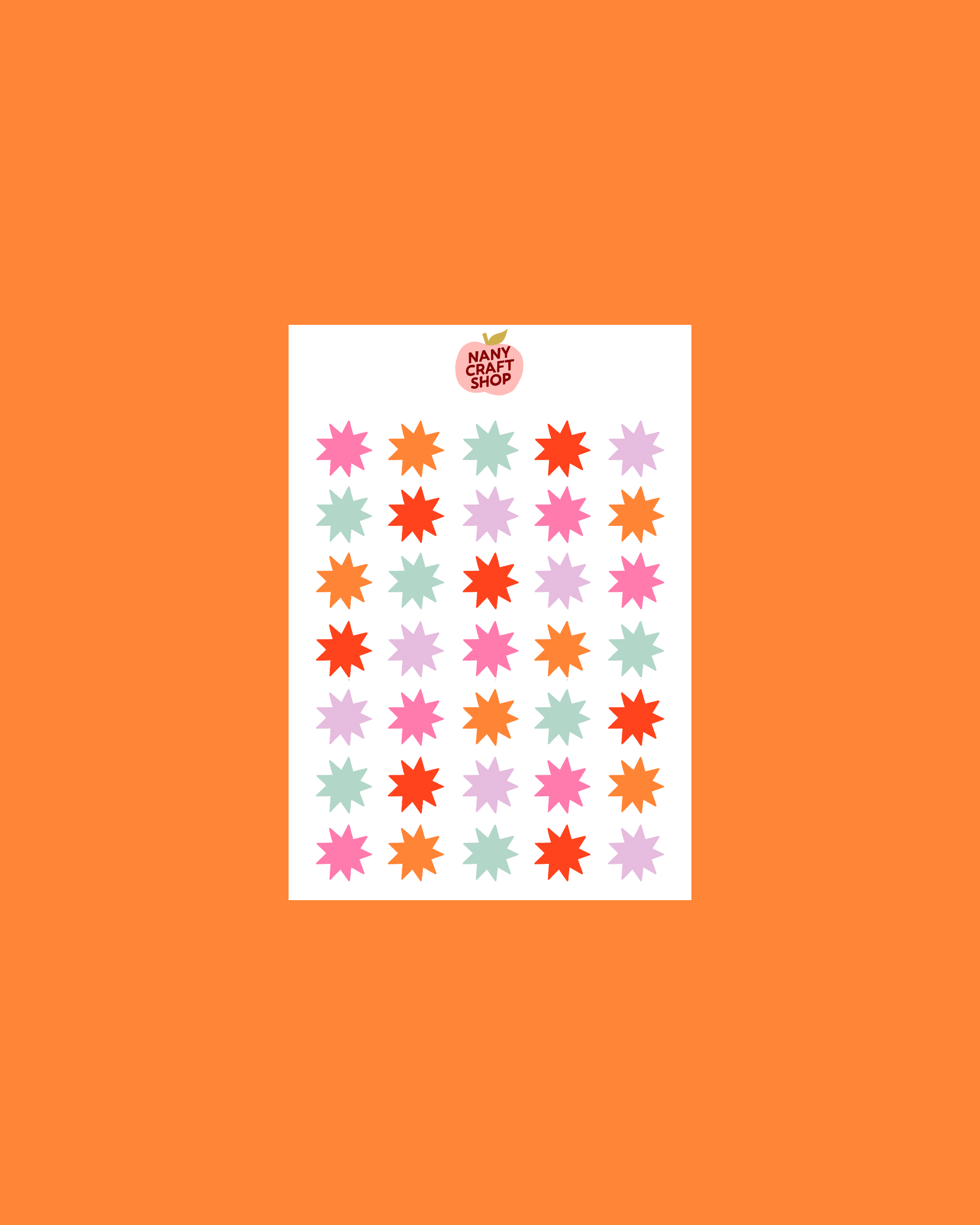 A6 graphic shape sticker sheet