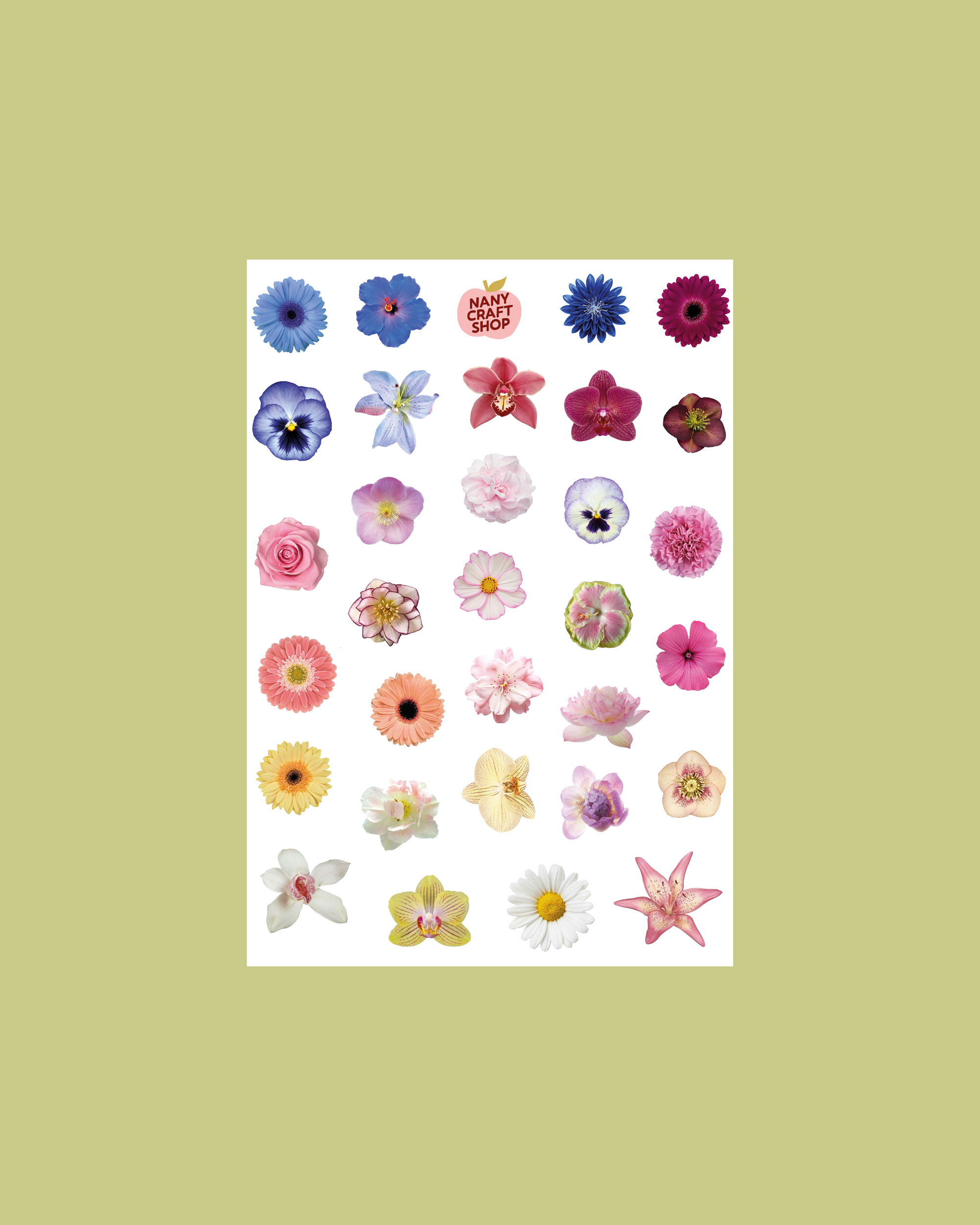 A5 flower sticker sheet