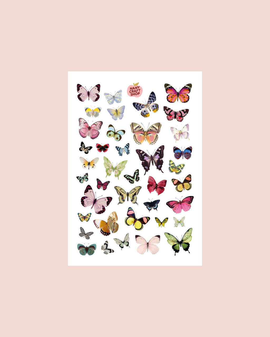 Planche stickers papillons A5 🦋