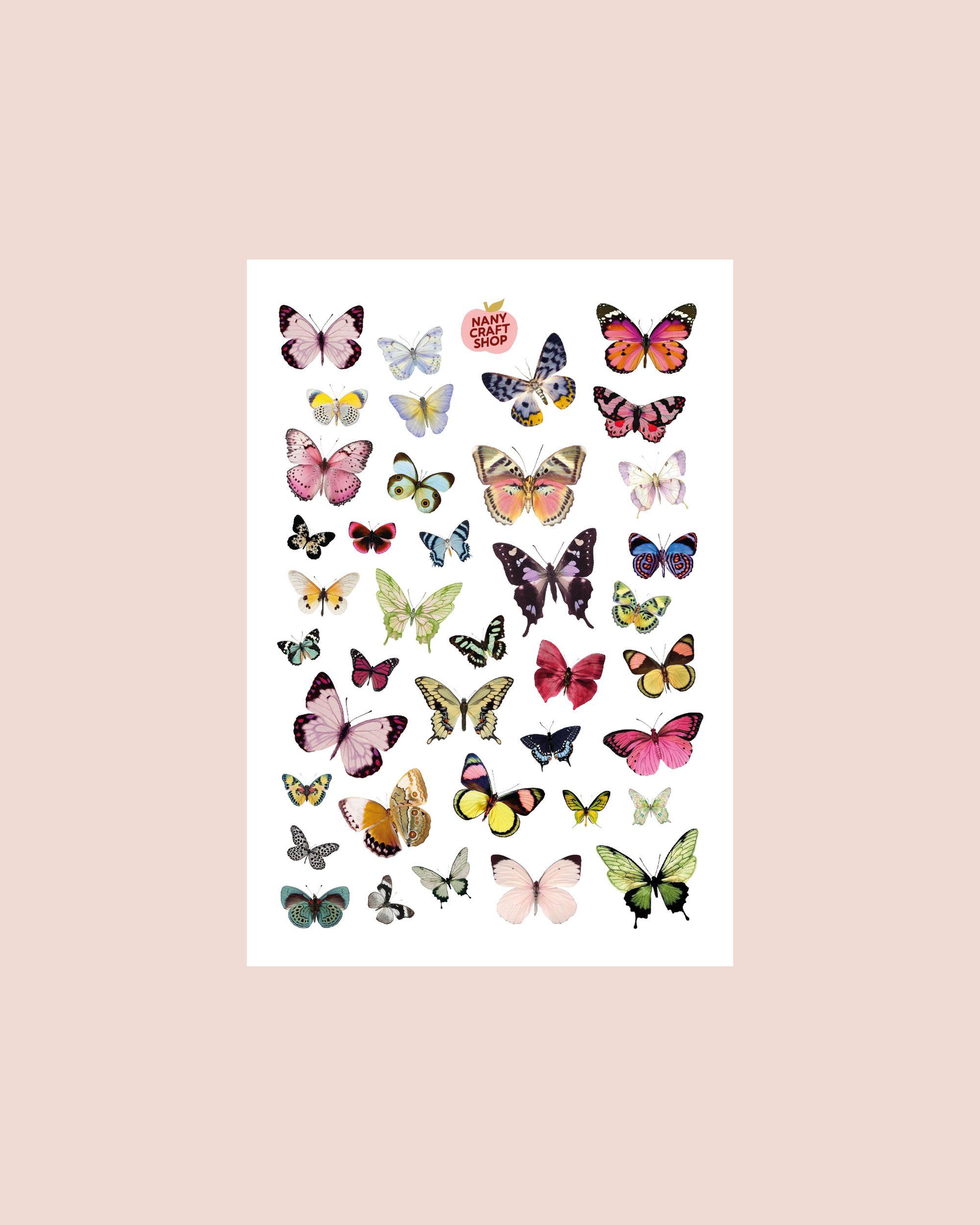 Planche stickers papillons A5 🦋