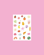 Planche stickers minis dessins été A6 🌈