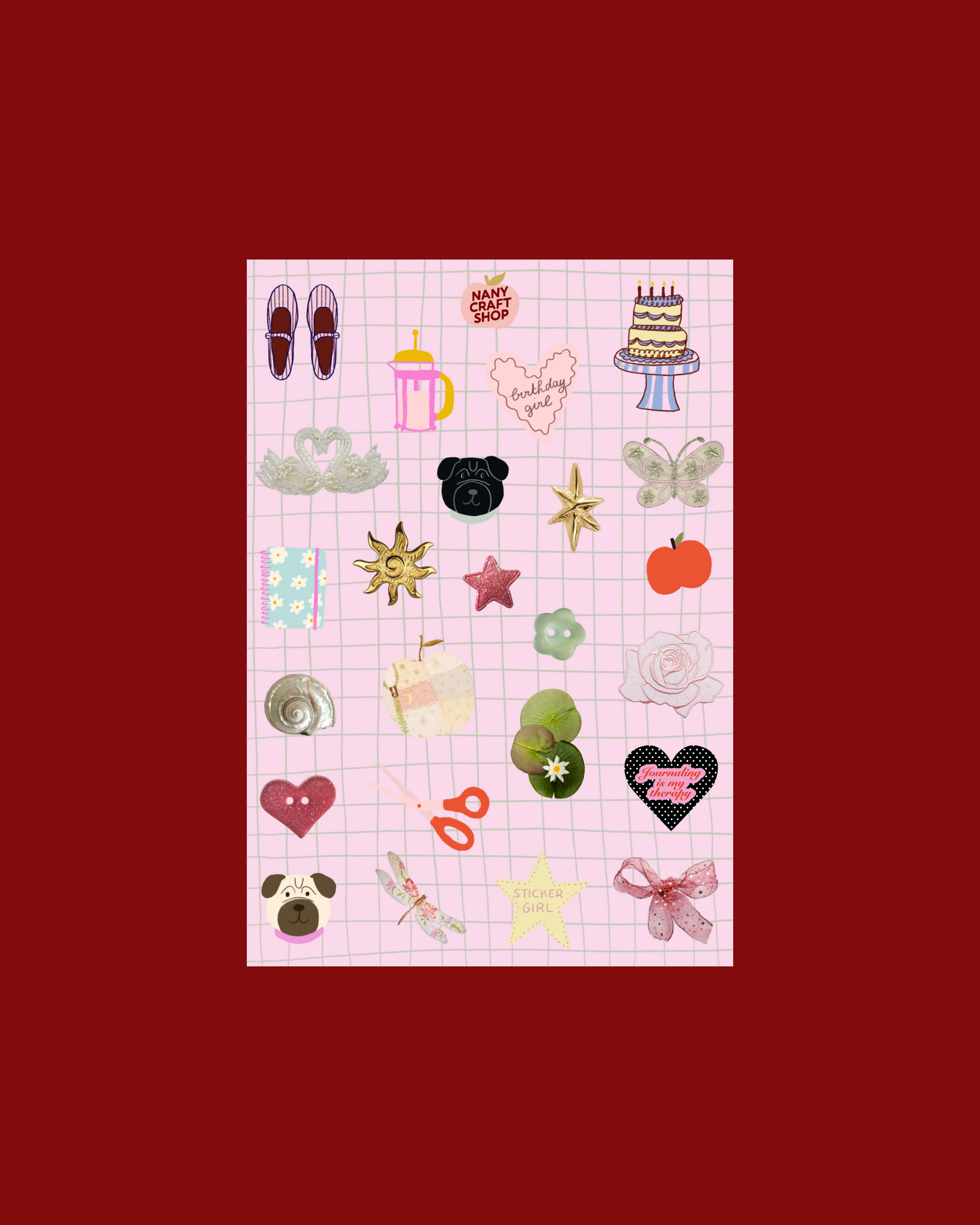 Planche de stickers août A5