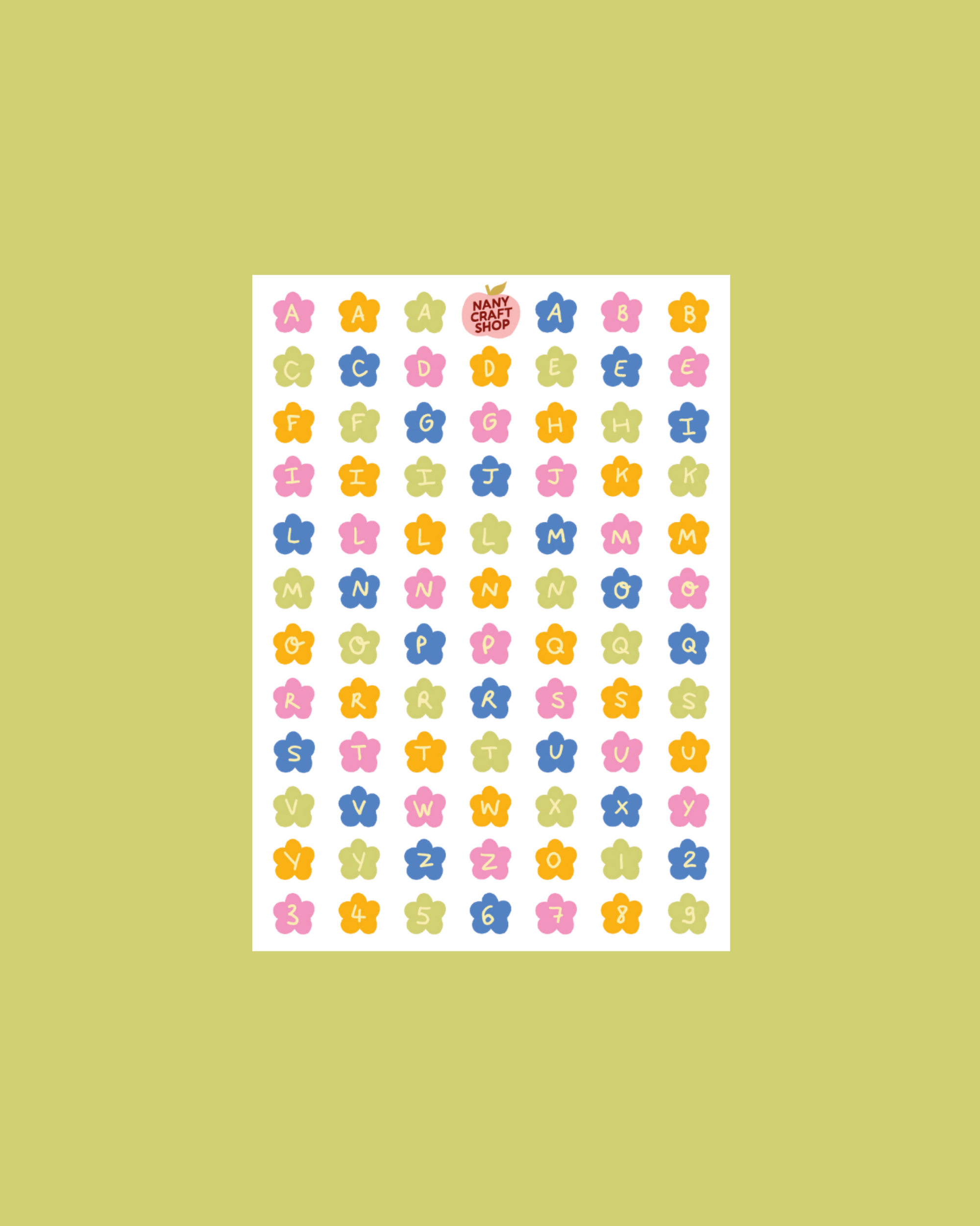 Planche stickers alphabet fleurs A5 🌸