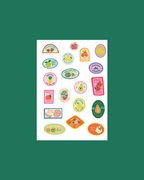 Planche stickers étiquettes fruits A5 🍊