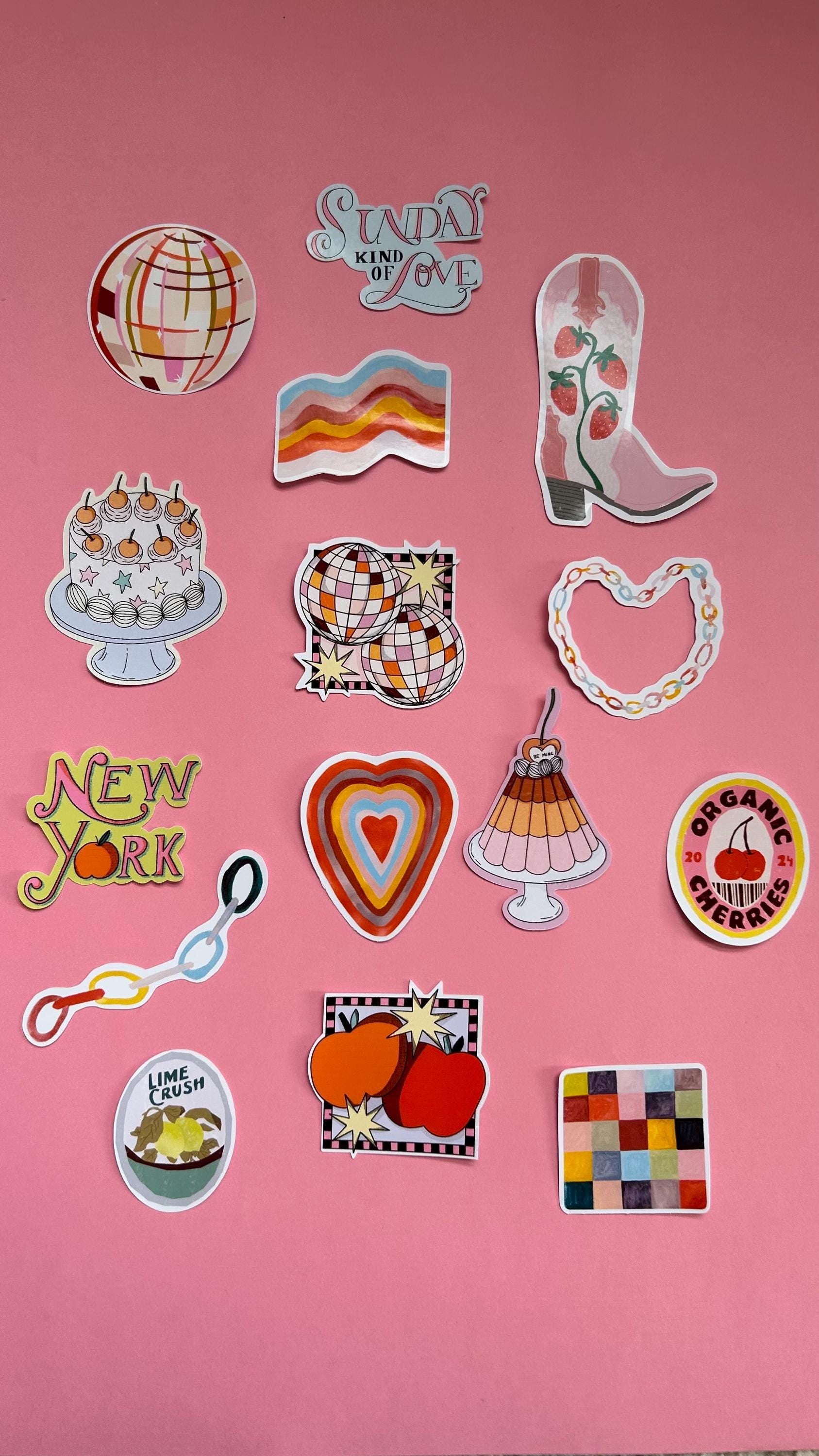 Mystery Sticker Pack - lot de 5 stickers aléatoire - Stickers, autocollants de journal, scrapbooking, junk journal, bullet journal, cute