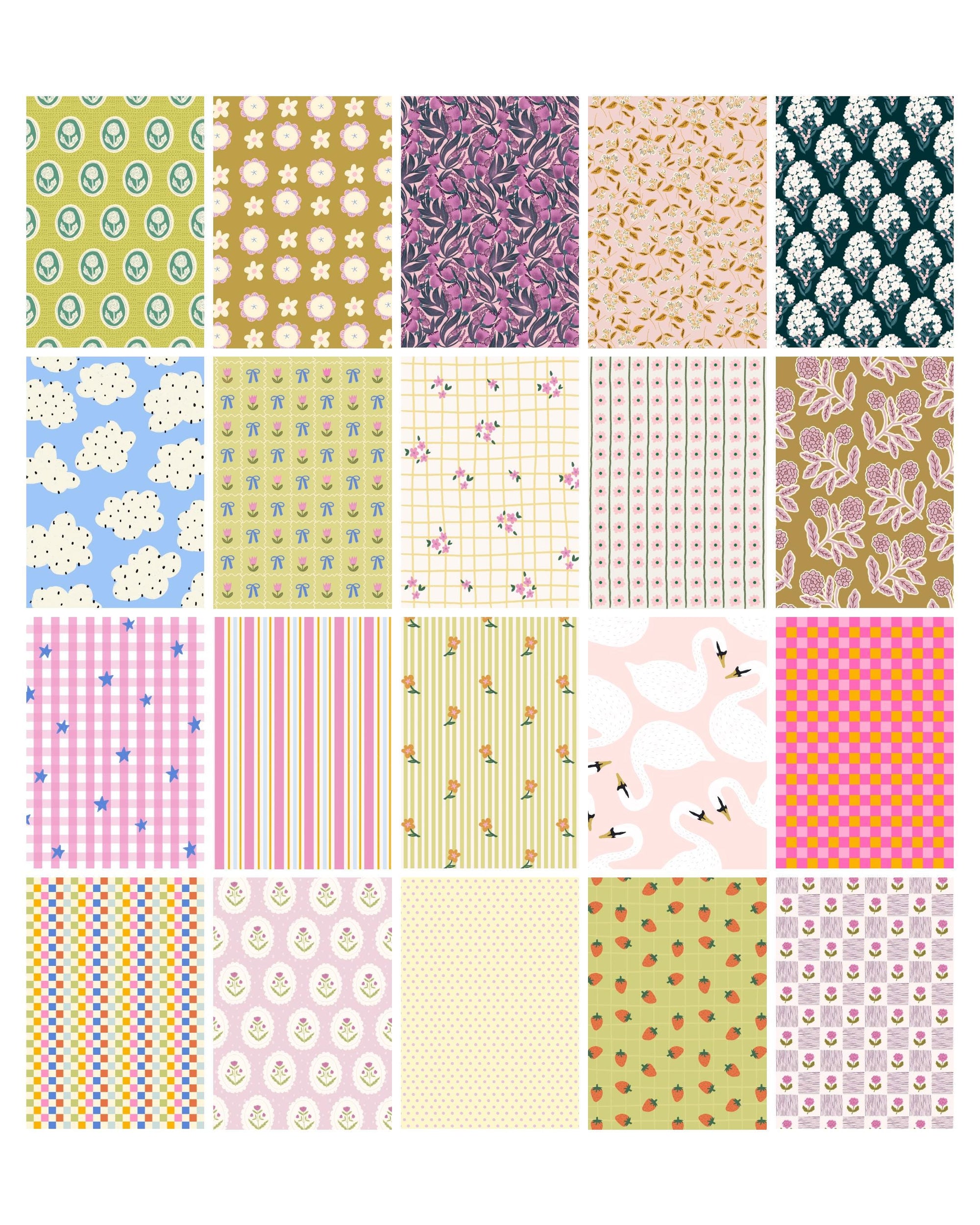 SCRAPBOOK PAPER SPRING edition A5 40 pages - scrapbooking, journaling, junk journal, vibrant aesthetics motifs graphiques