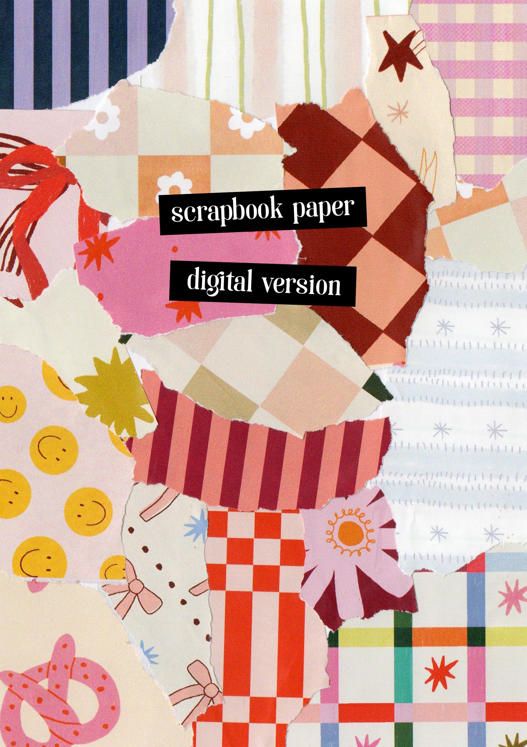 Scrapbook paper digital version - scrapbooking, journaling, motifs, feuilles, patterns, cute, aesthetic