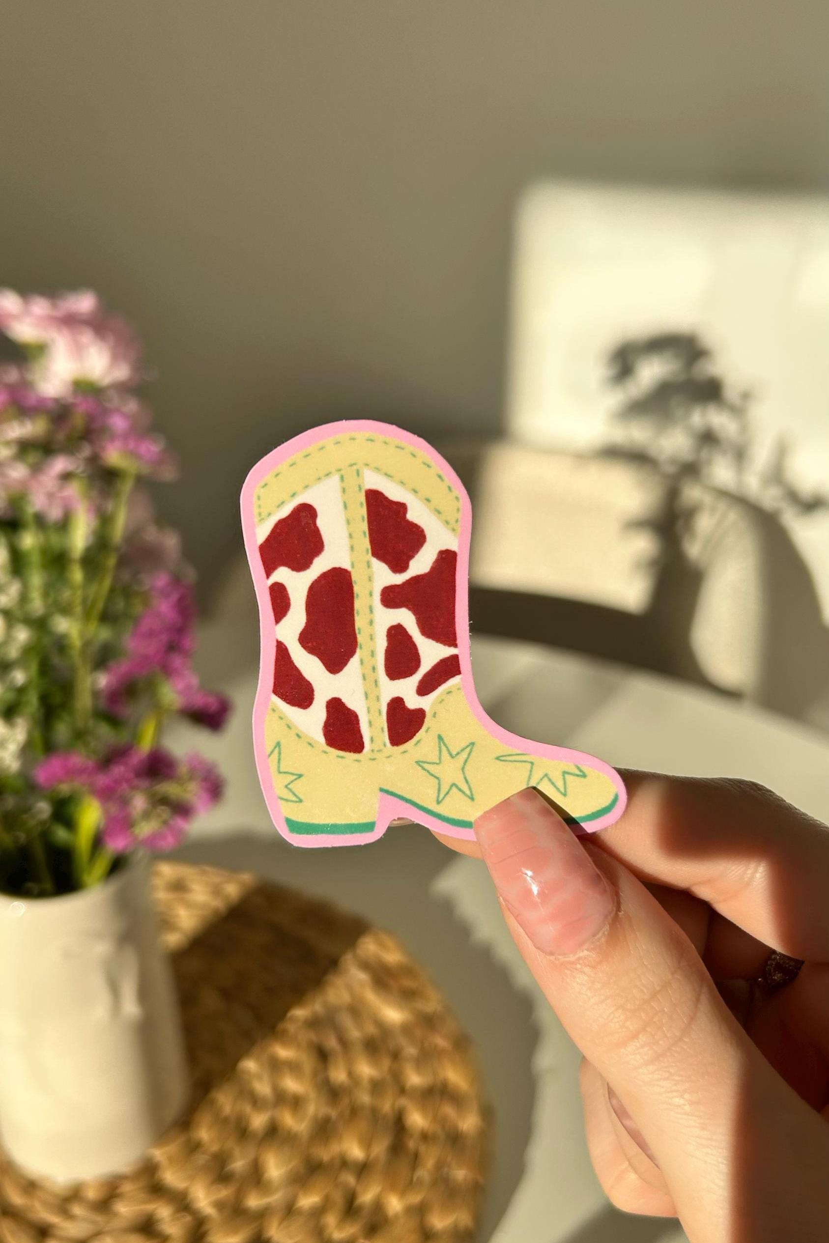 Sticker Botte de cowboy - Stickers, autocollants de journal, scrapbooking, junk journal, bullet journal