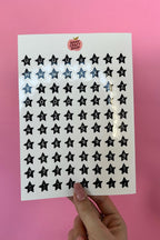Feuille d'autocollants alphabet et chiffres étoiles - Autocollants de journal, scrapbooking, junk journal, bullet journal - stickers, cute