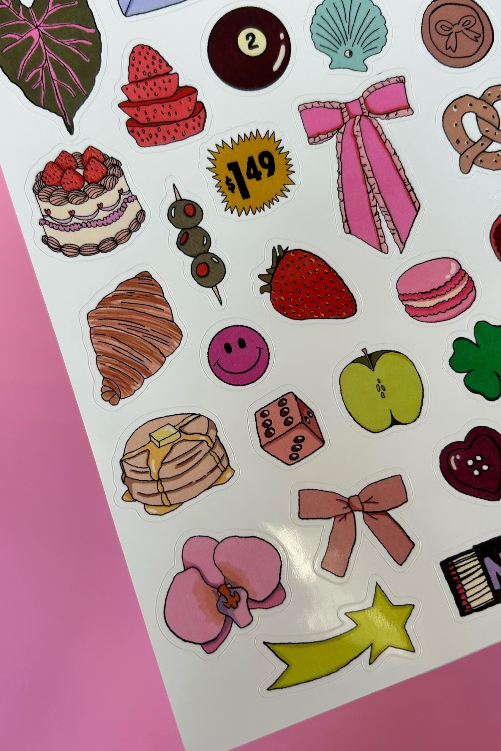 Feuille d'autocollants minis dessins A5 - Autocollants de journal, scrapbooking, junk journal, bullet journal - stickers, cute