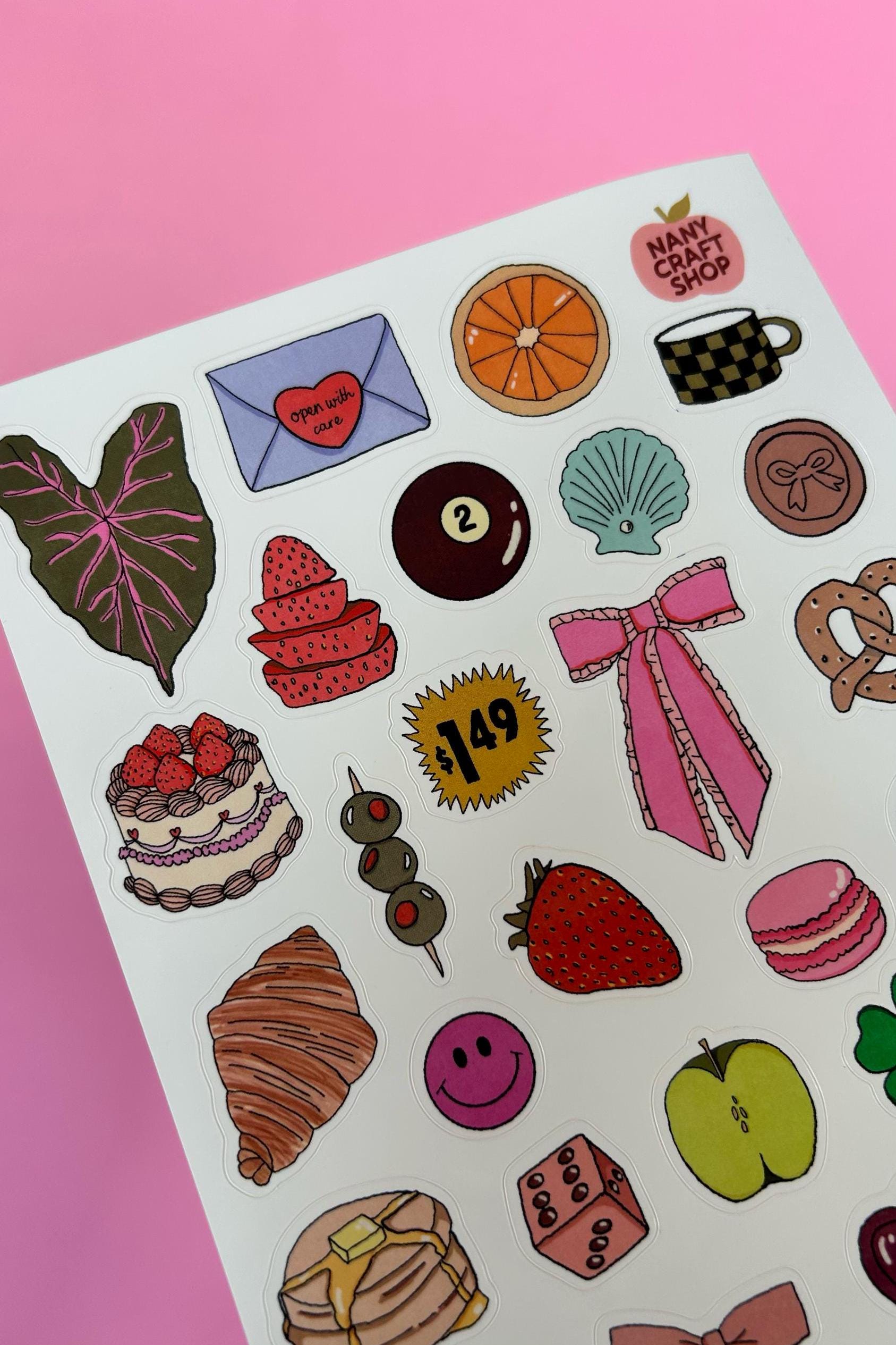 Feuille d'autocollants minis dessins A5 - Autocollants de journal, scrapbooking, junk journal, bullet journal - stickers, cute