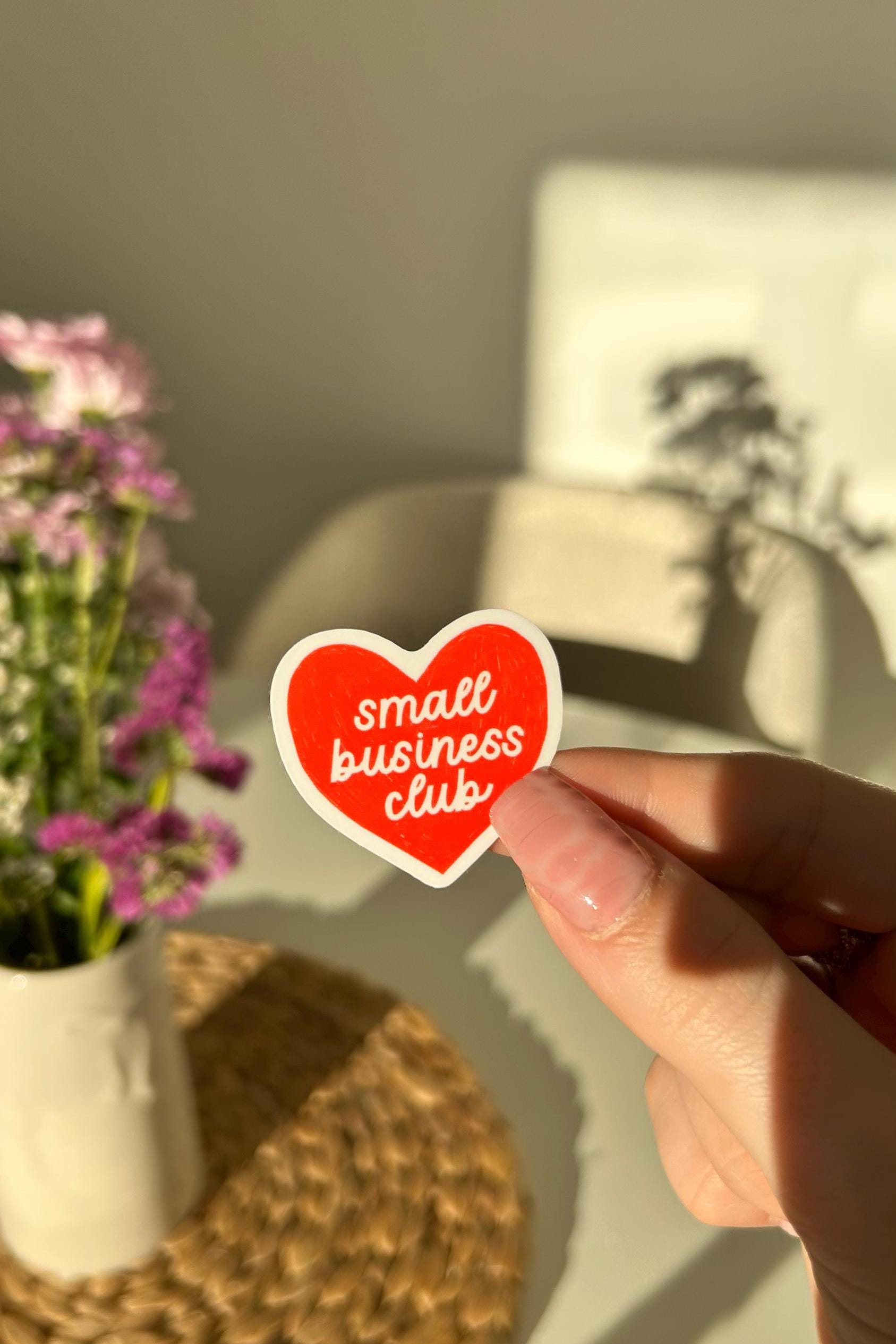 Sticker Transparent Small Business Club - Stickers, autocollants de journal, scrapbooking, junk journal, bullet journal - rouge