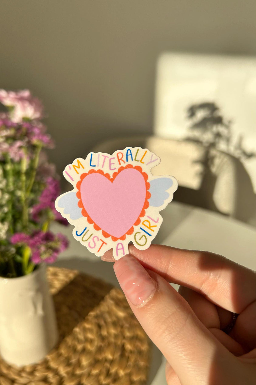 Sticker Angel Girl - Stickers, autocollants de journal, scrapbooking, junk journal, bullet journal - rose