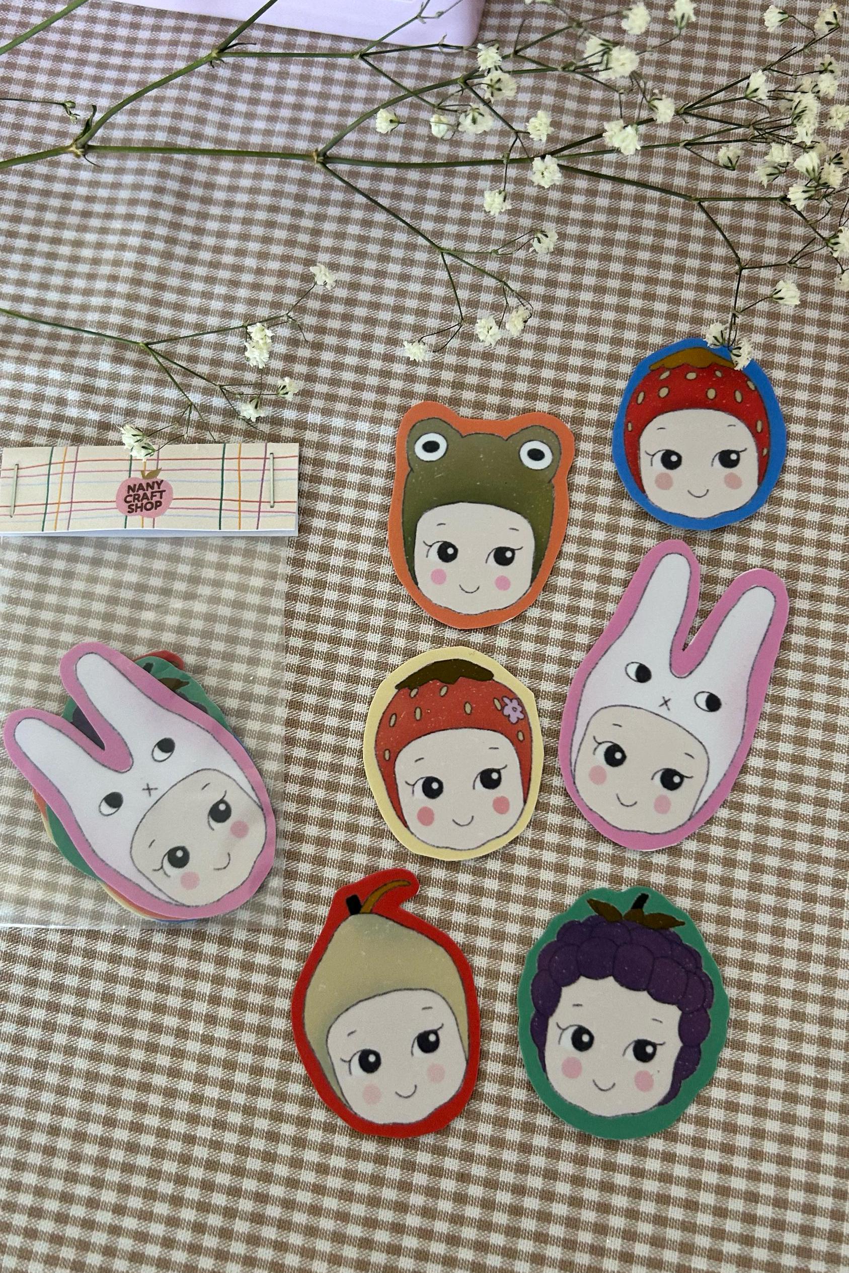 Pack de 6 stickers baby - Stickers, autocollants de journal, scrapbooking, junk journal, bullet journal