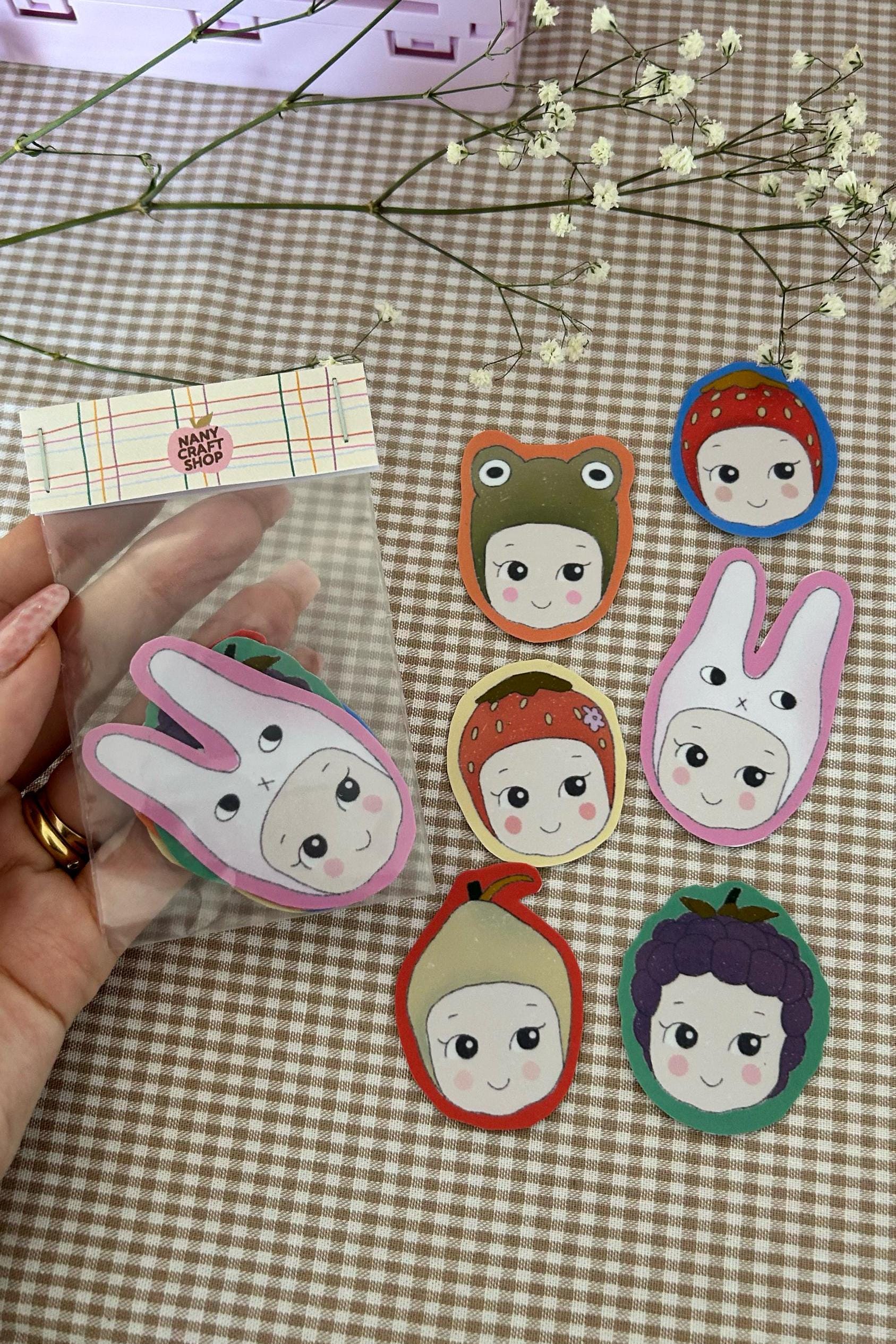 Pack de 6 stickers baby - Stickers, autocollants de journal, scrapbooking, junk journal, bullet journal