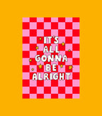 Carte de voeux A6 2 volets alright - Journaling scrapbooking, junk journal, bullet journal - stickers, cute