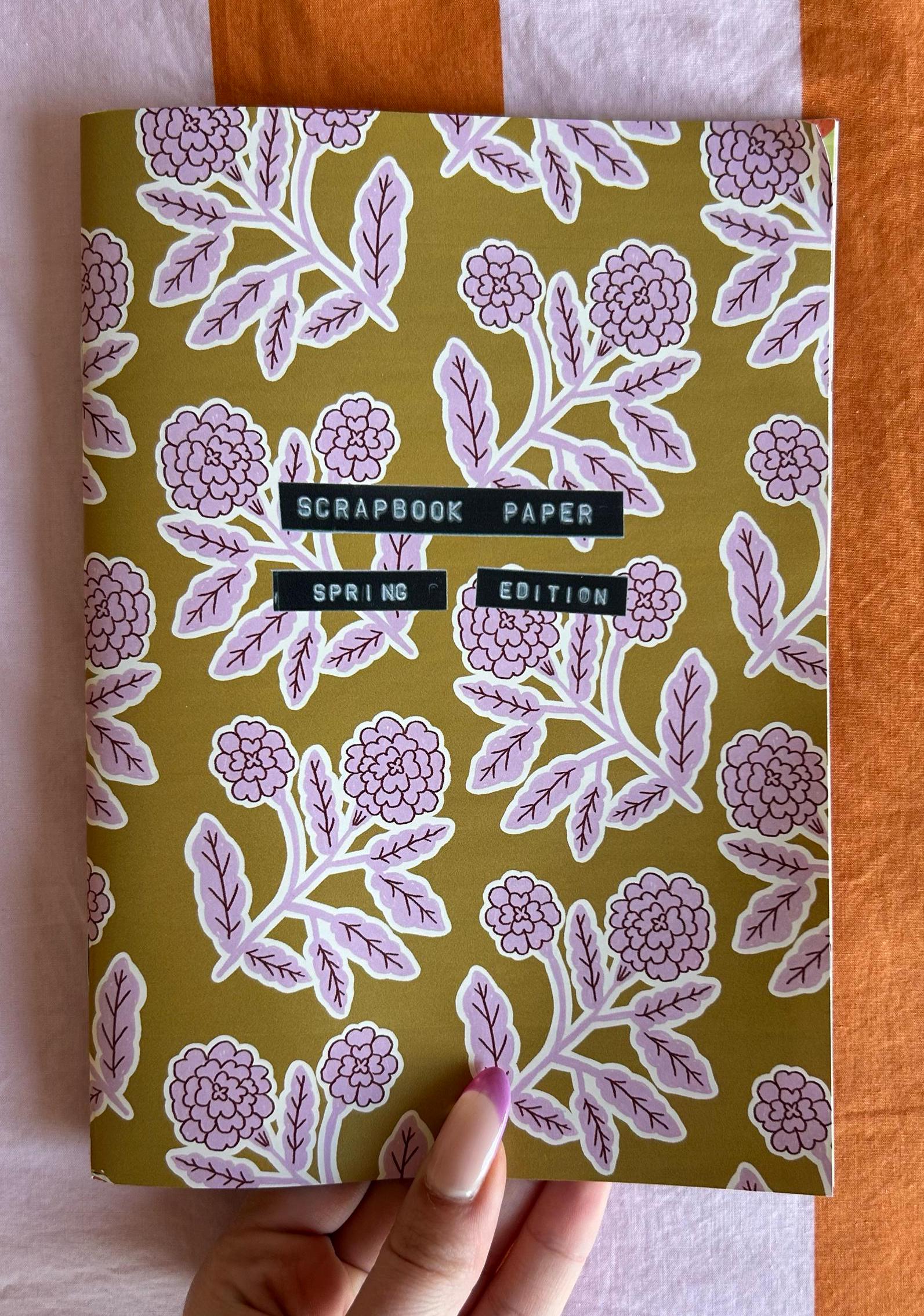 SCRAPBOOK PAPER SPRING edition A5 40 pages - scrapbooking, journaling, junk journal, vibrant aesthetics motifs graphiques