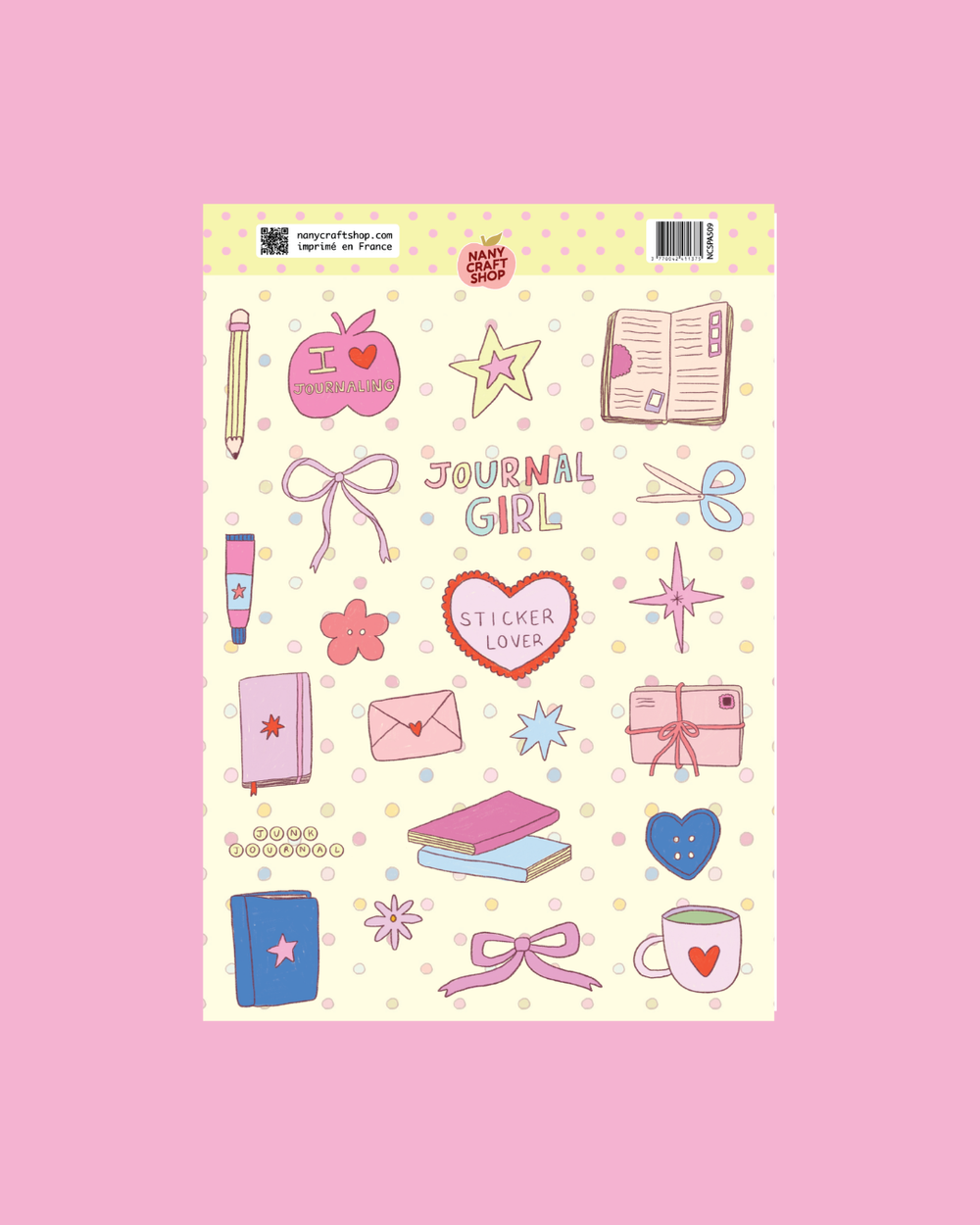 Planche stickers A5 Crafty Girl