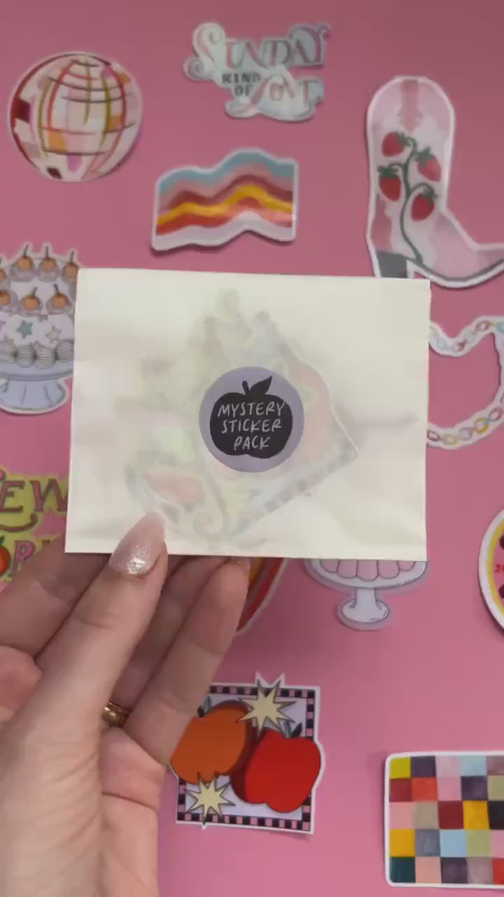 Mystery Sticker Pack - lot de 5 stickers aléatoire -  Stickers, autocollants de journal, scrapbooking, junk journal, bullet journal, cute