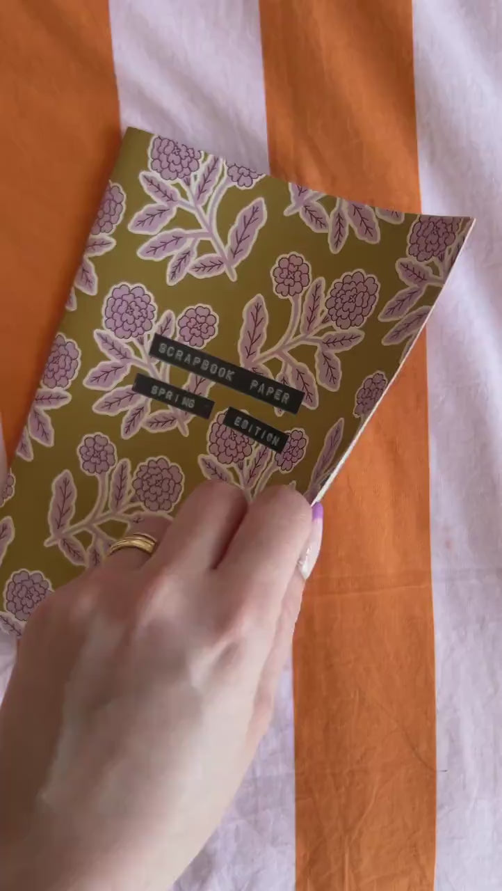 SCRAPBOOK PAPER SPRING edition A5 40 pages - scrapbooking, journaling, junk journal, vibrant aesthetics motifs graphiques